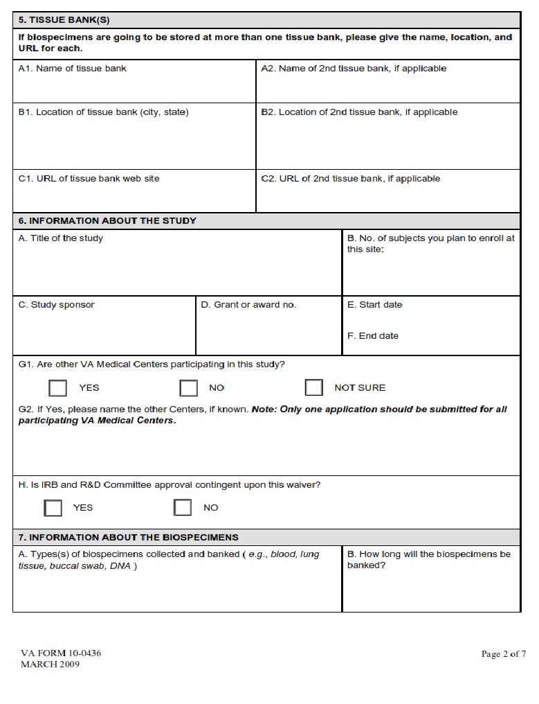 VA Form 10-0436 - Page 2
