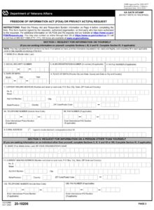 Va Priority Processing Form.pdf VA Form 20-10206 – Freedom of Information Act (FOIA) or Privacy Act (PA ...