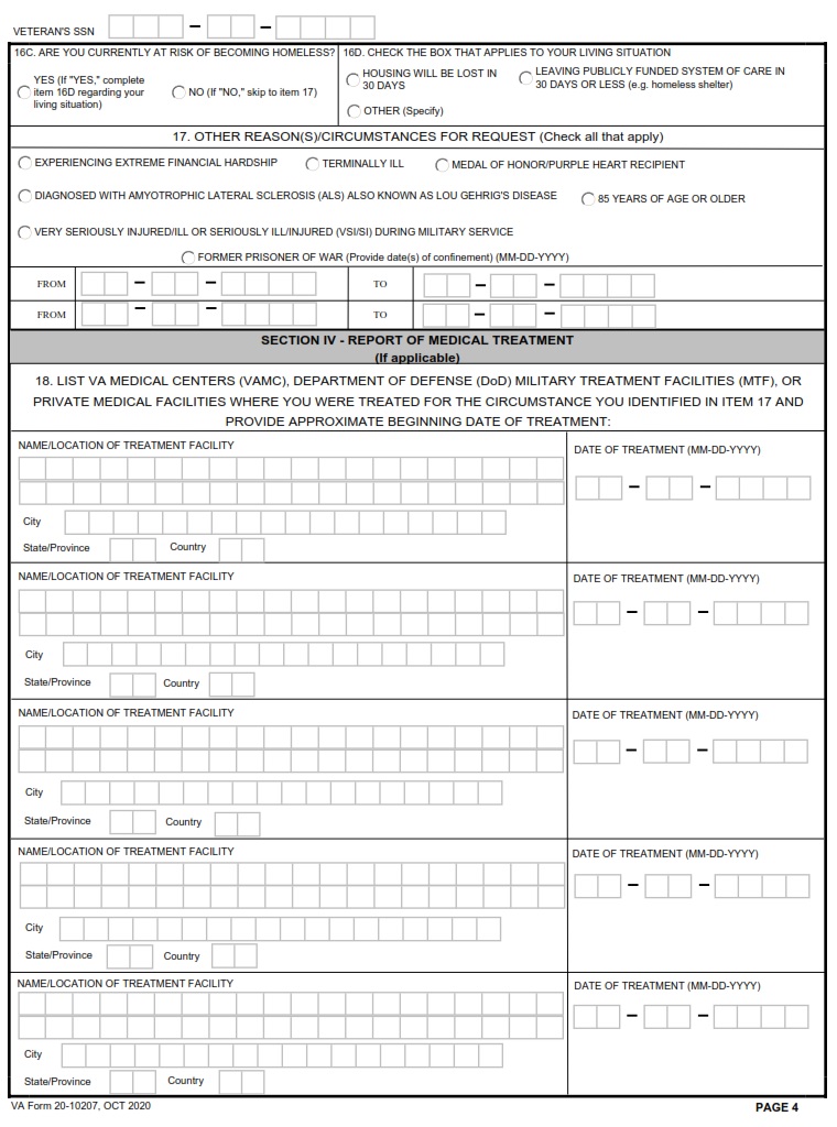 VA Form 20-10207 - Page 2