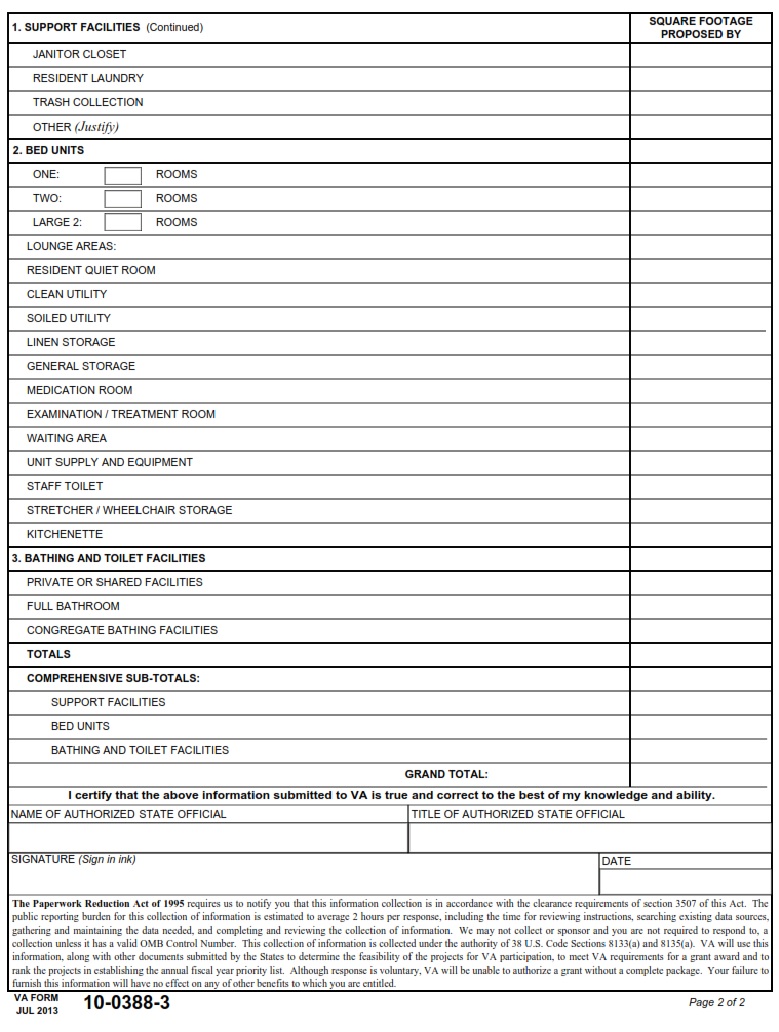 VA Form 10-0388-3 - Page 2