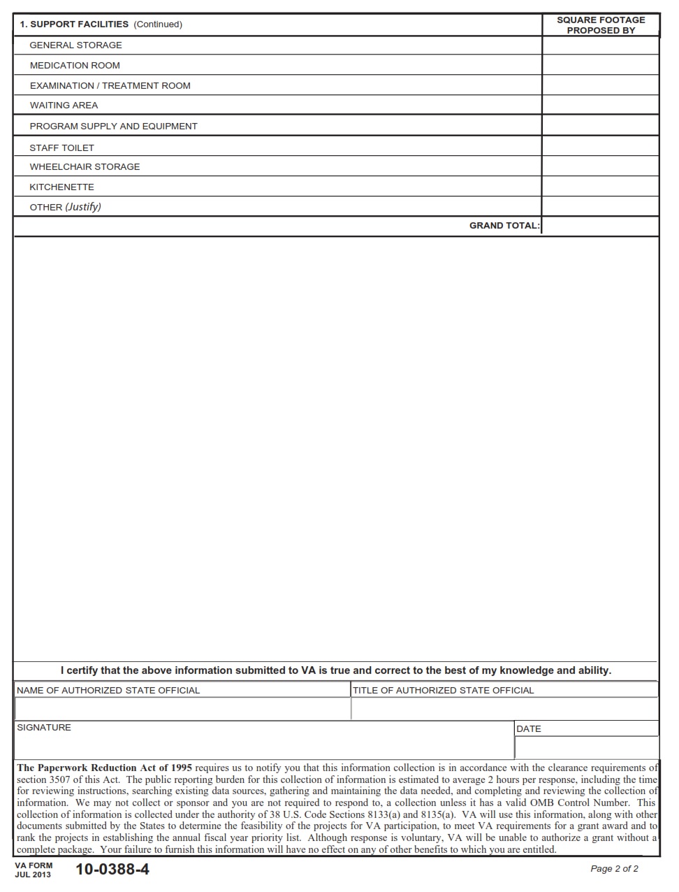 VA Form 10-0388-4 - Page 2