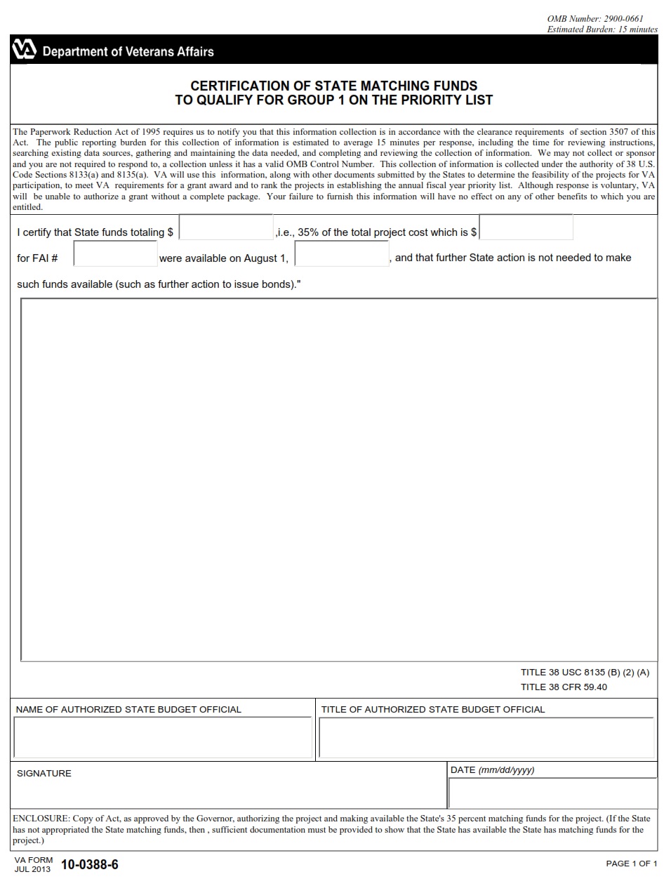 VA Form 10-0388-6
