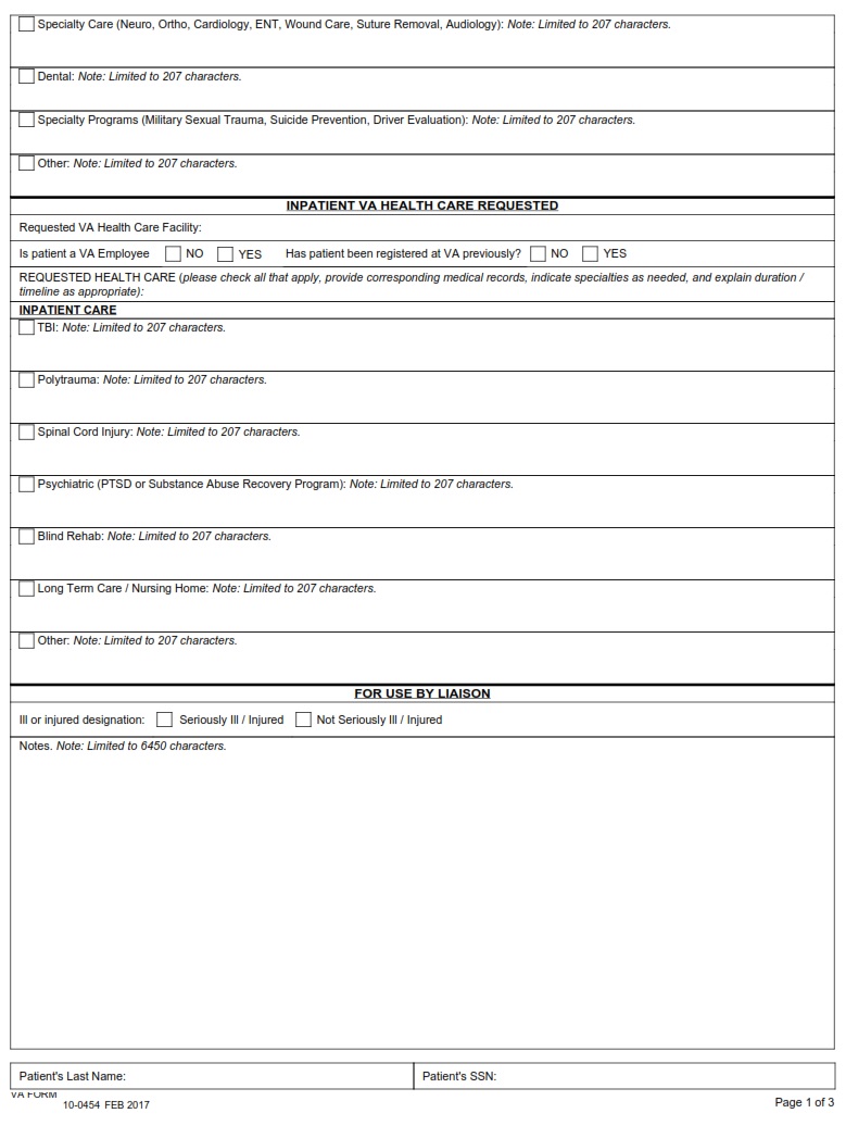 VA Form 10-0454 - Page 3