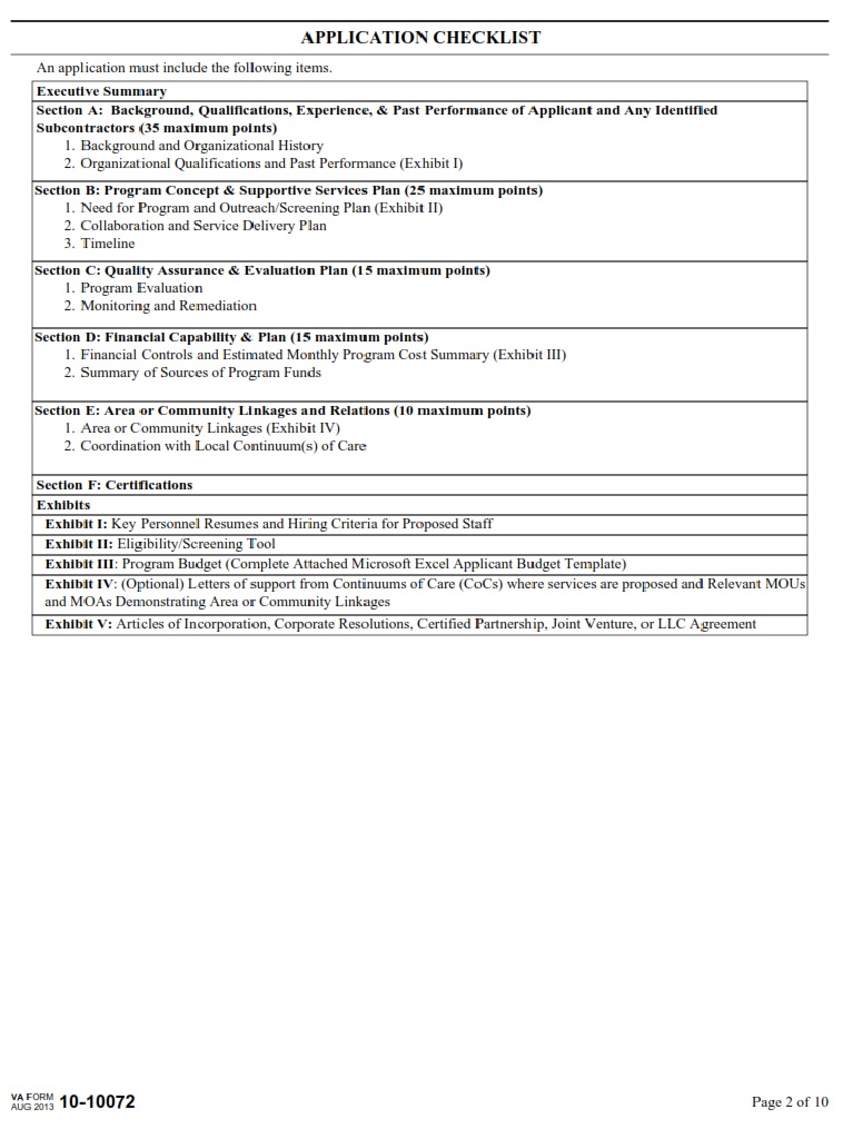 VA Form 10-10072