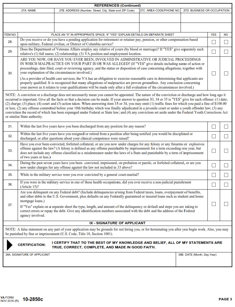 VA Form 10-2850C - Page 3