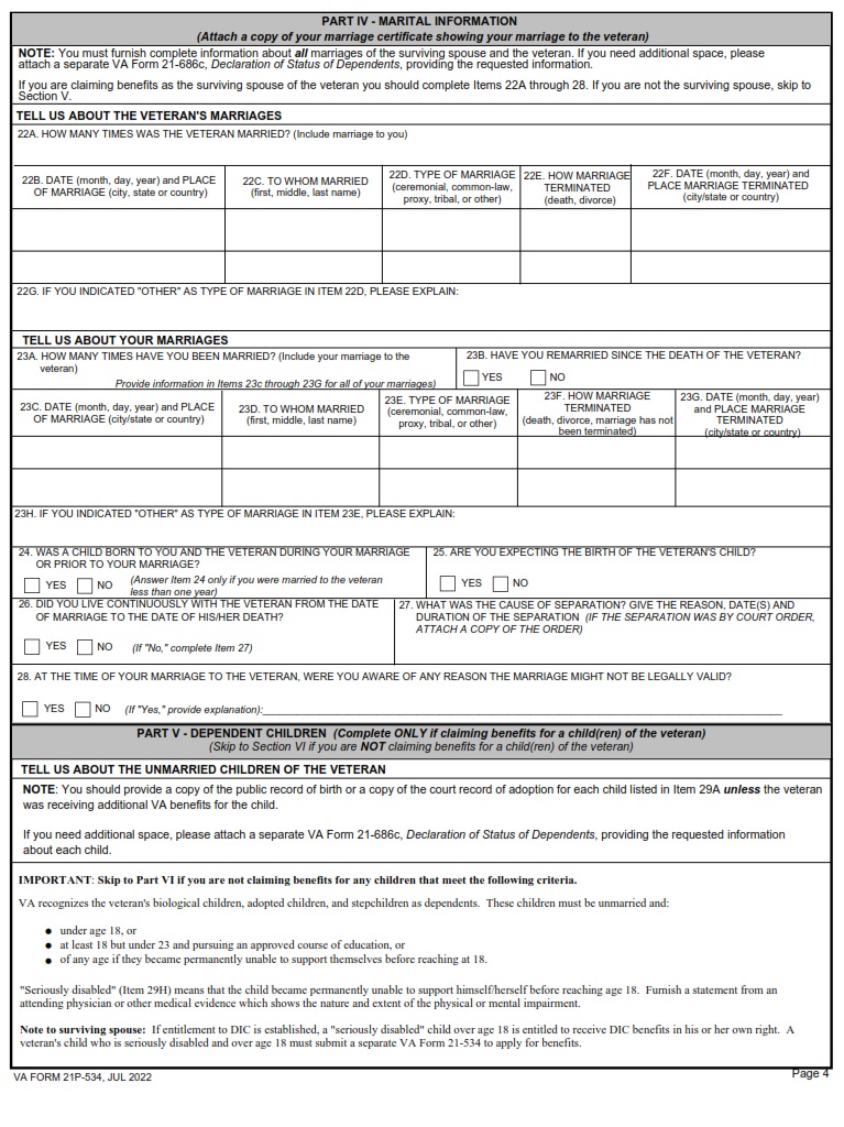 VA Form 21P-534 - Page 2