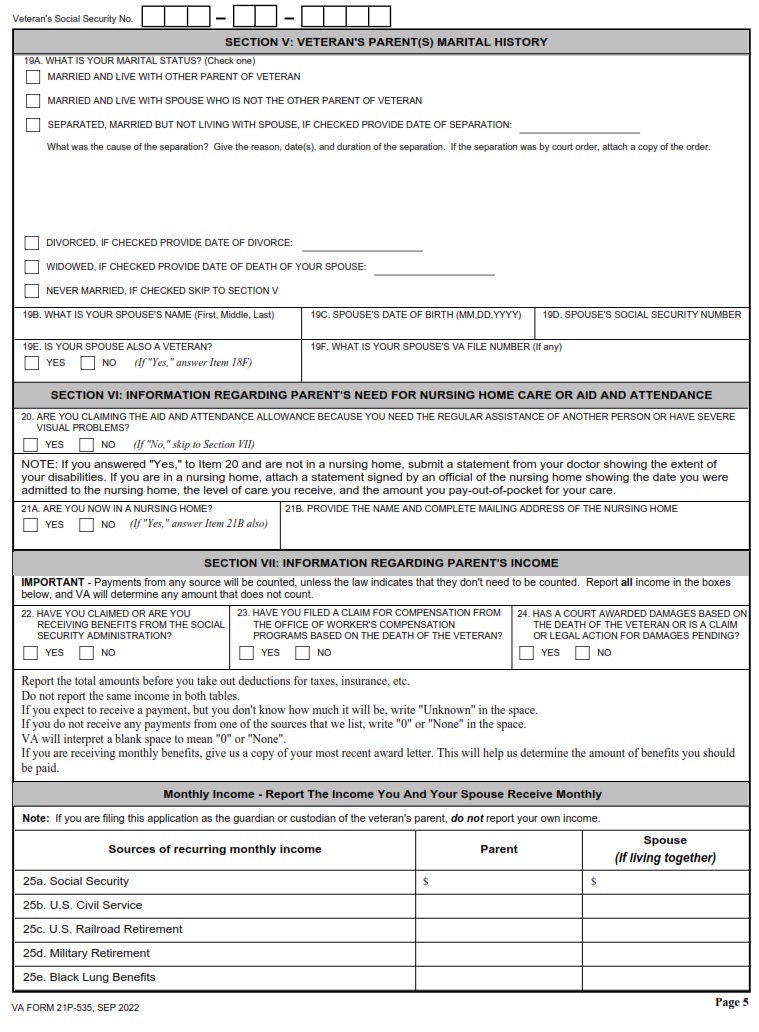 VA Form 21P-535 - Page 3