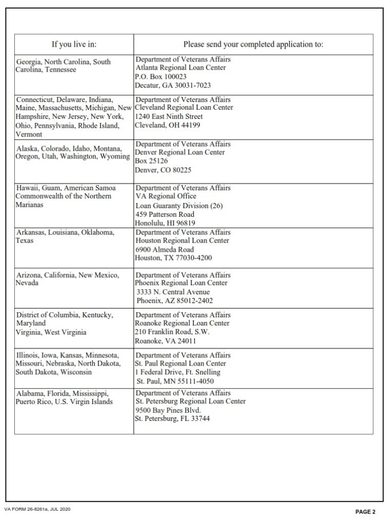 VA Form 26-8261a – Request for Certificate of Veteran Status - VA Forms