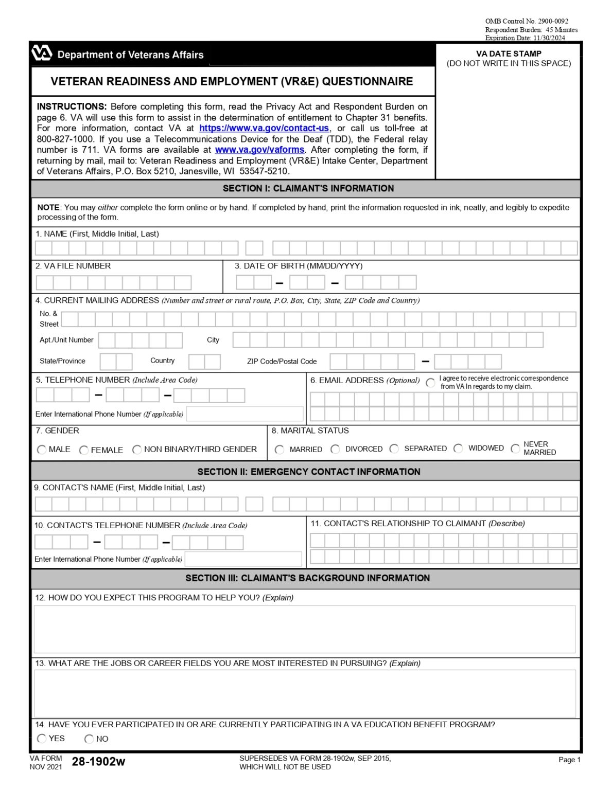 va-form-28-1902w-veteran-readiness-and-employment-vr-e