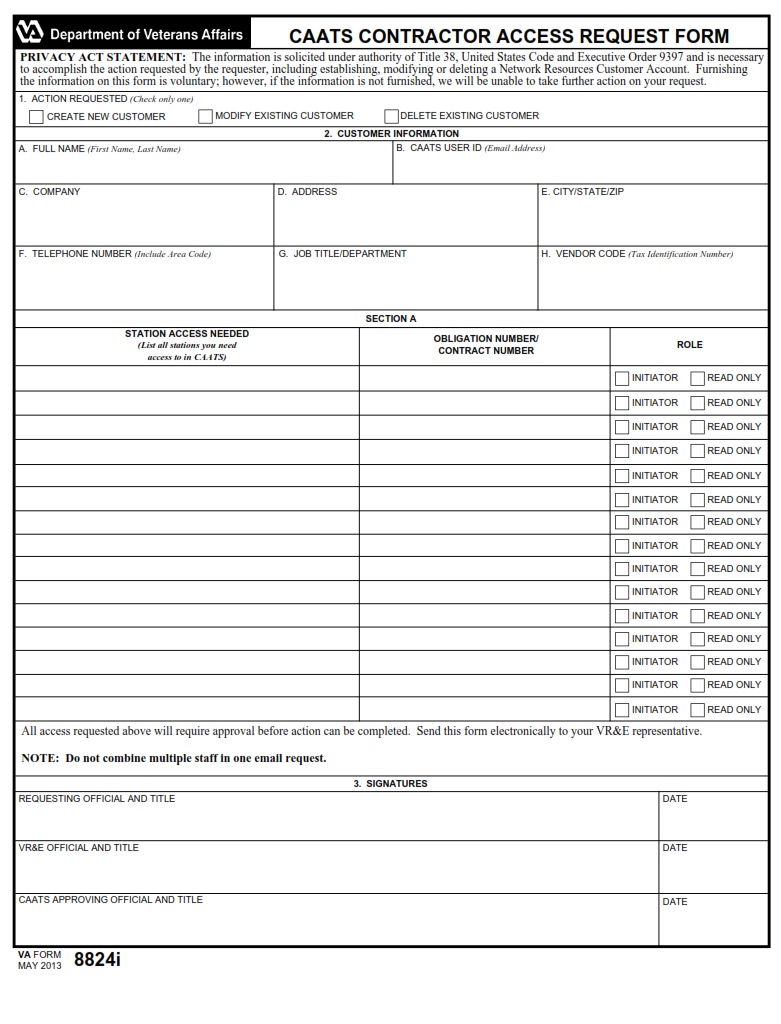 VA Form 8824i