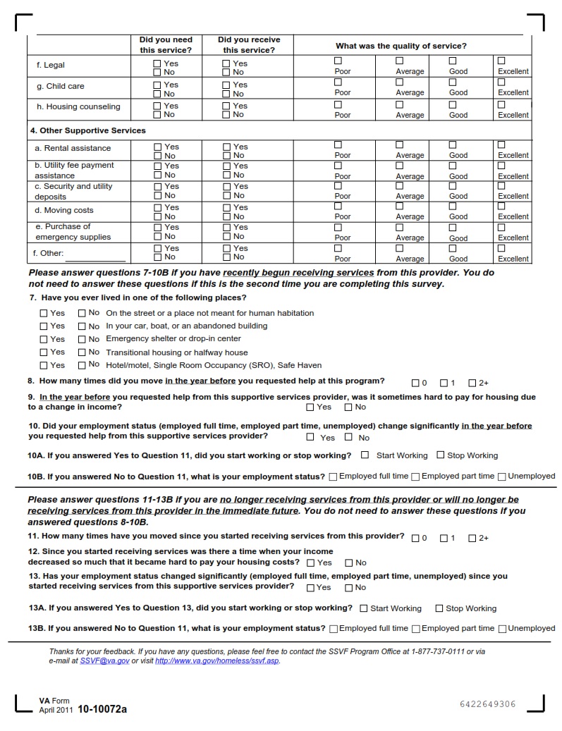 VA Form 10-10072A - Page 2