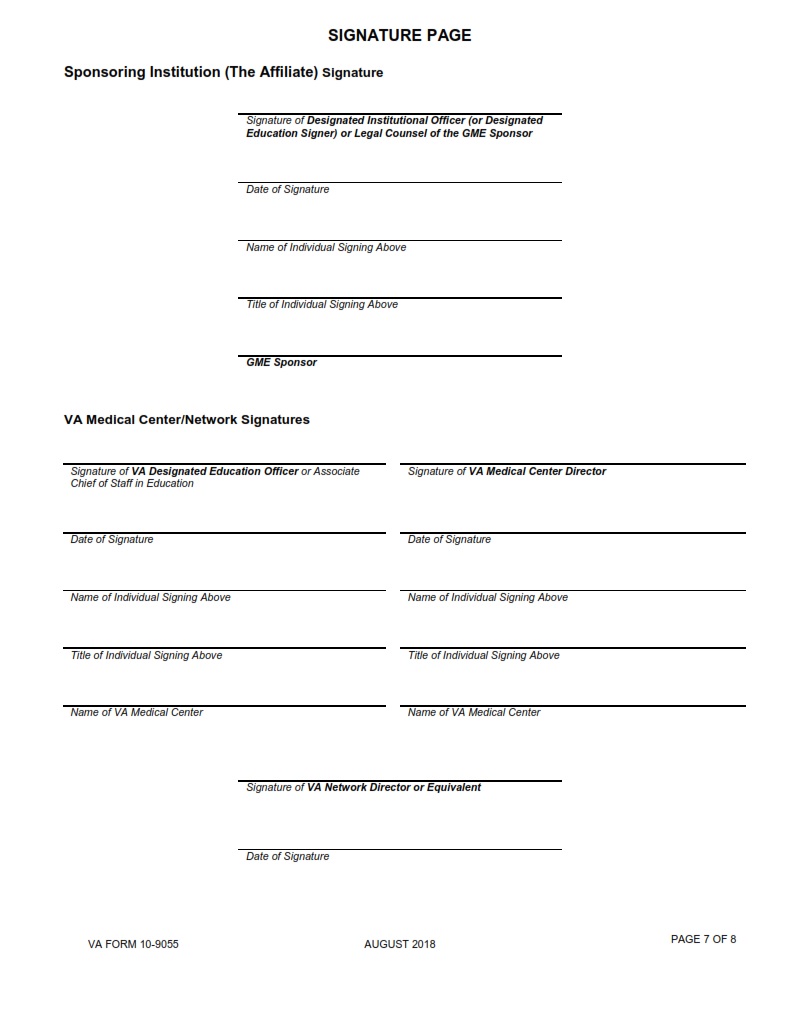 VA Form 10-9055 - Page 1