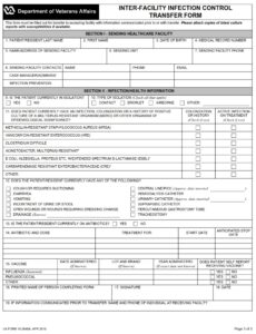 VA Form 10-2649A – Interfacility Transfer Form - VA Forms