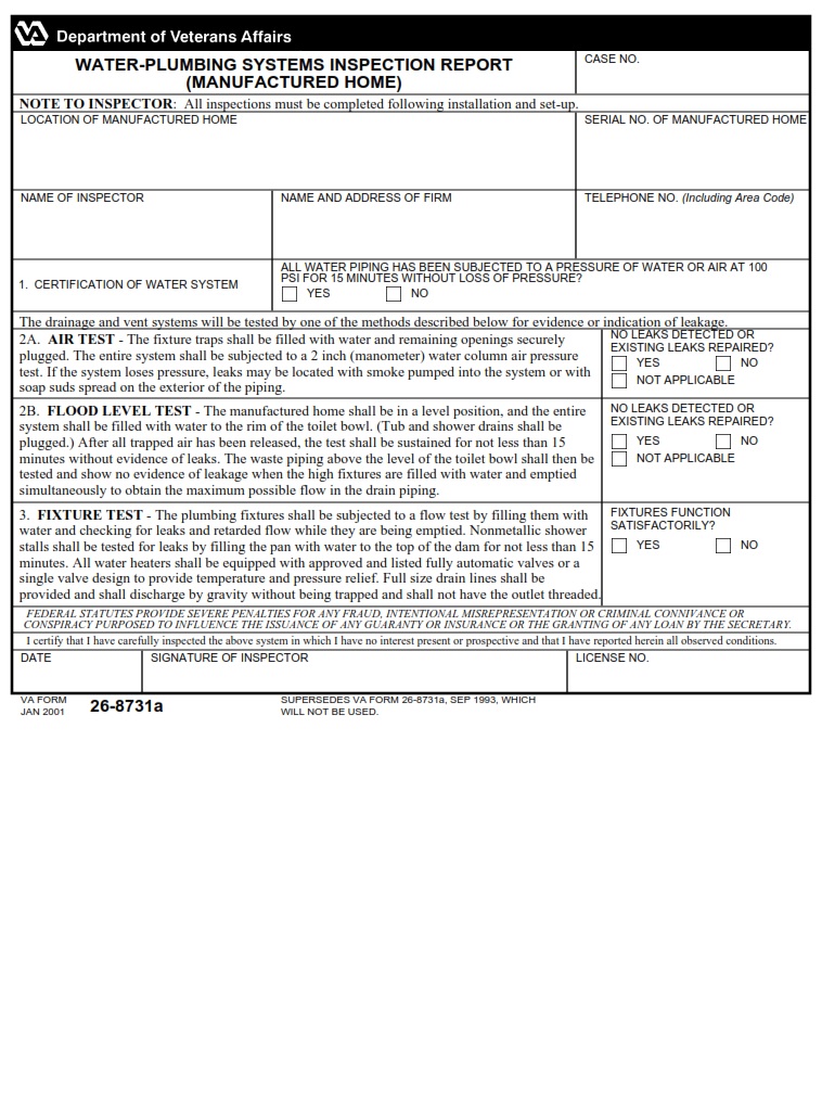 VA Form 26-8731a